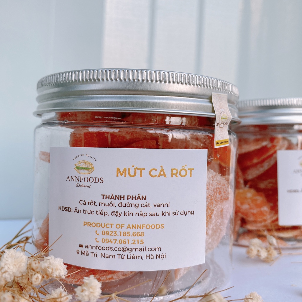 Mứt Cà Rốt Sấy Khô Mứt Cà Rốt Dẻo Siêu Thơm Ngon Nhà Làm Không Chất Bảo Quản - Annfoods
