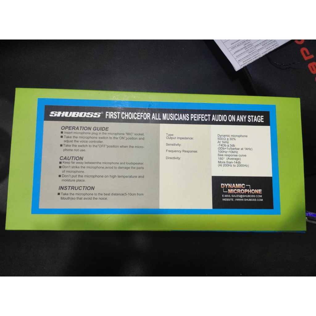 CTY MT Micro có dây hát karaoke gia đình SHUBOSS SM3000 cao cấp hút âm tốt làm bằng kim loại sáng bóng chắc chắn