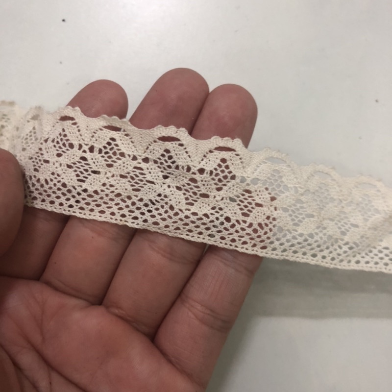 1m Ren Chỉ Màu Kem Bản 3cm Hàng Công Ty