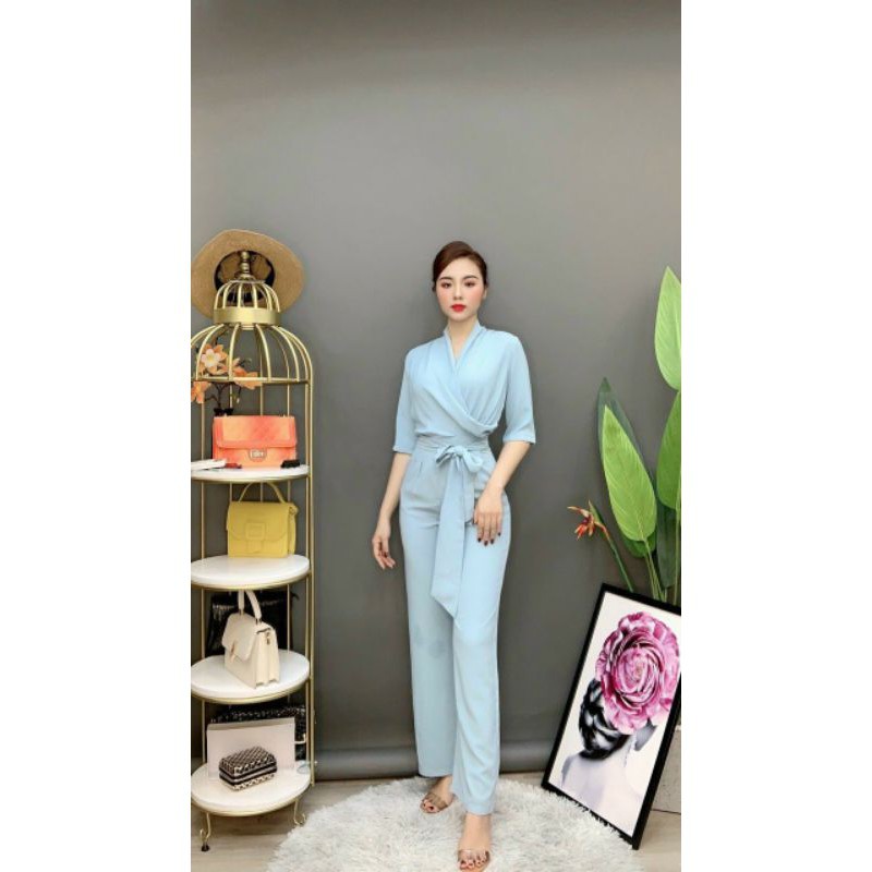 SHOP DẠ HỘI  Jumpsuit dài thắt eo (ảnh thật) cao cấp tặng hoa tai