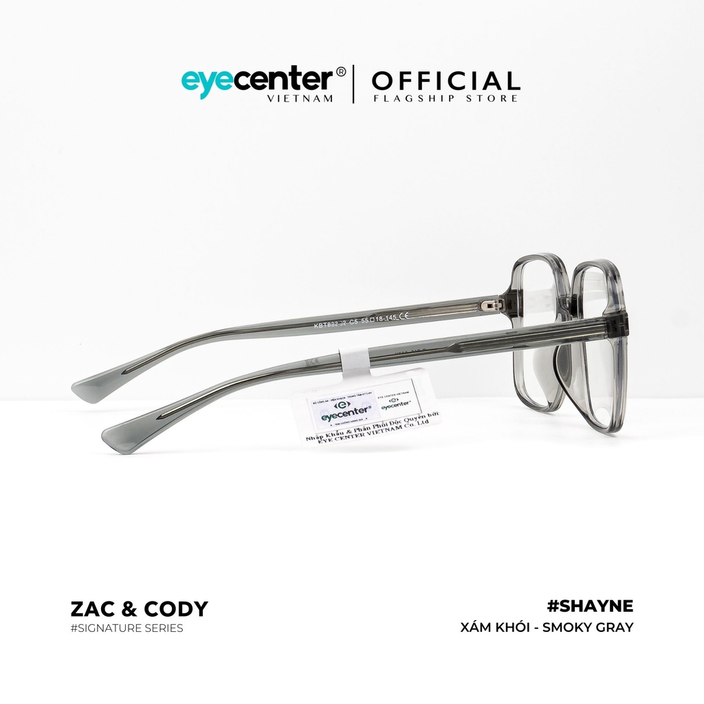 Gọng kính cận vuông nam nữ A45-S chính hãng SHAYNE by ZAC&amp;CODY nhập khẩu Eye Center Vietnam