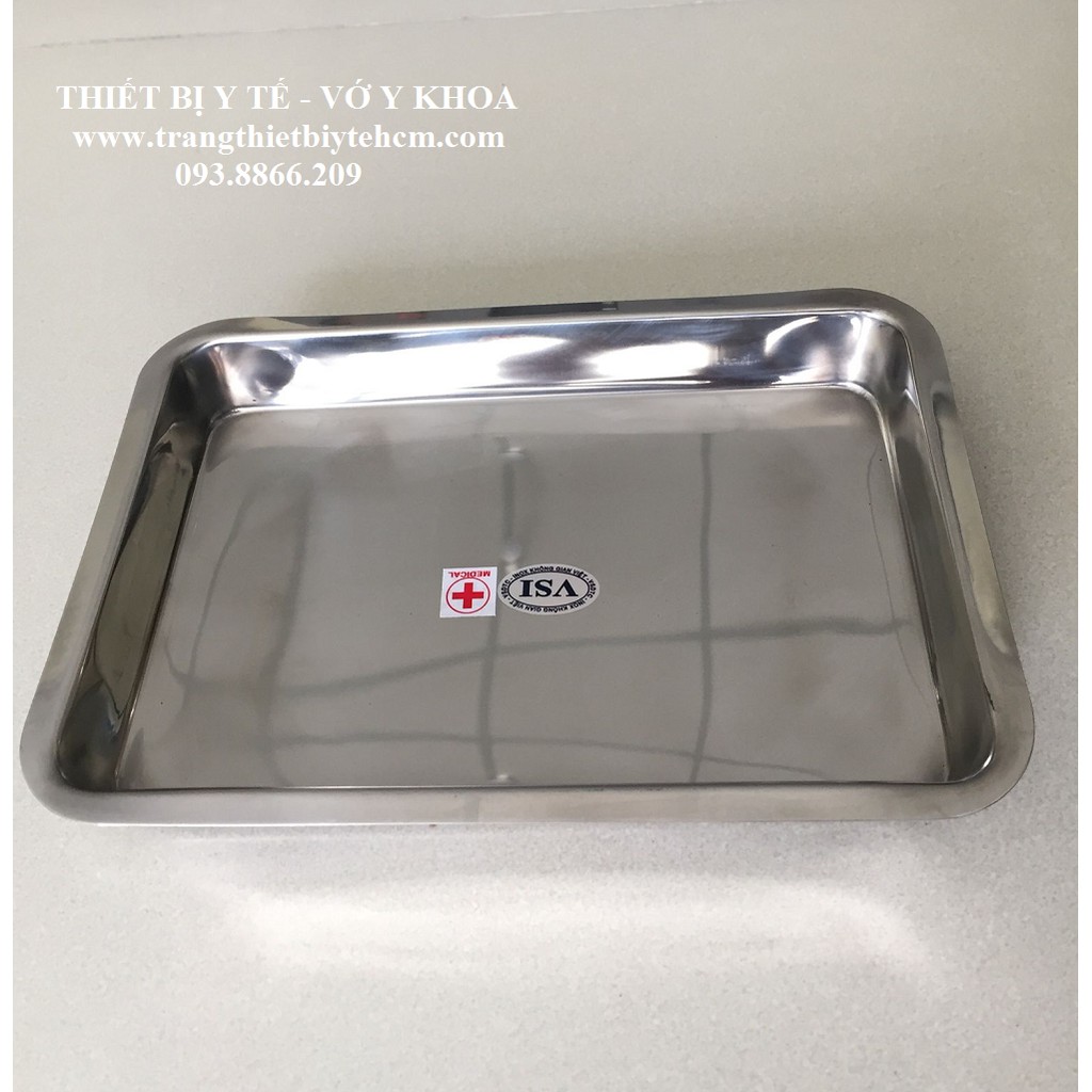 Khay chữ nhật, khay inox y tế lớn (Khay đúc)