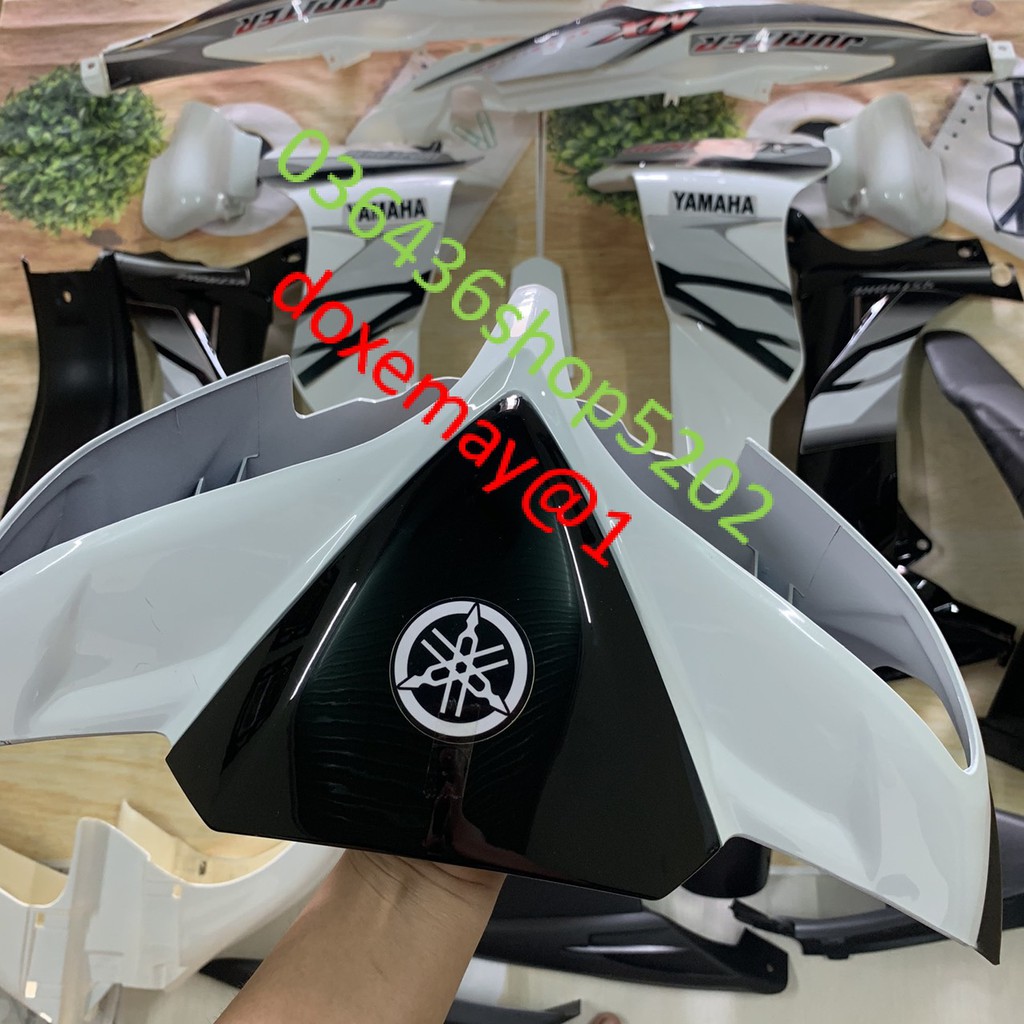 Fuil bộ vỏ nhựa /dàn áo xe JUPITER MX /JUPITER GRAVITA MÀU TRẮNG,mủ trắng nguyên sinh loại 1