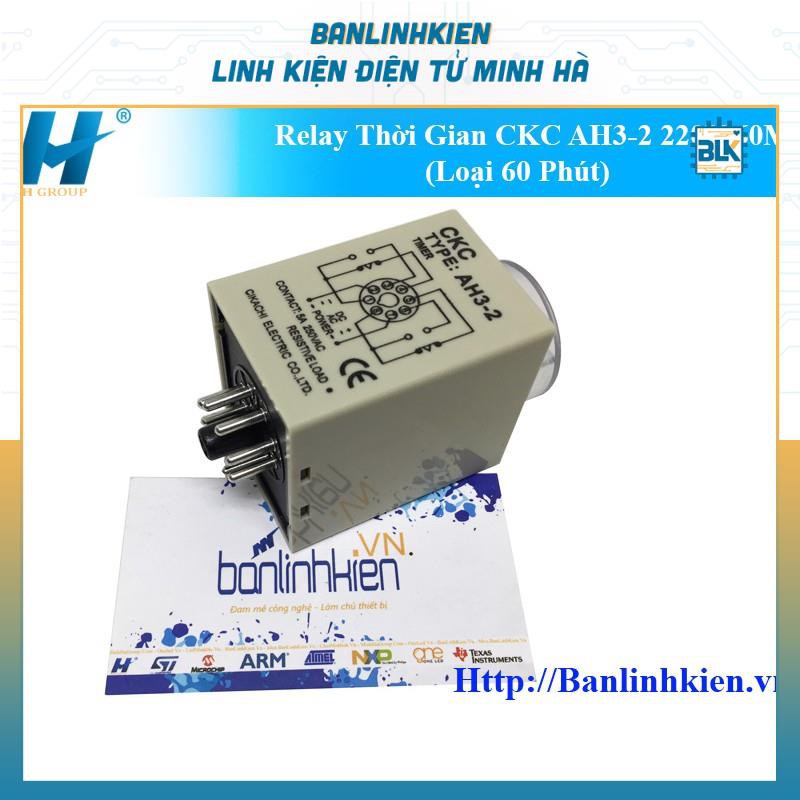 Relay Thời Gian CKC AH3-2 220V 60M (Loại 60 Phút)