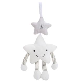 Children White Star Music Wind Bell Pendant Hanging Bed Accompanying Toys for Kids