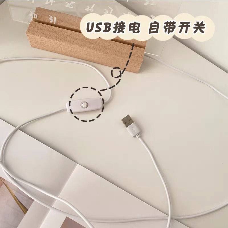 Bảng ghi chú bằng acrylic trong suốt có thể xóa được kèm đèn tiện dụng