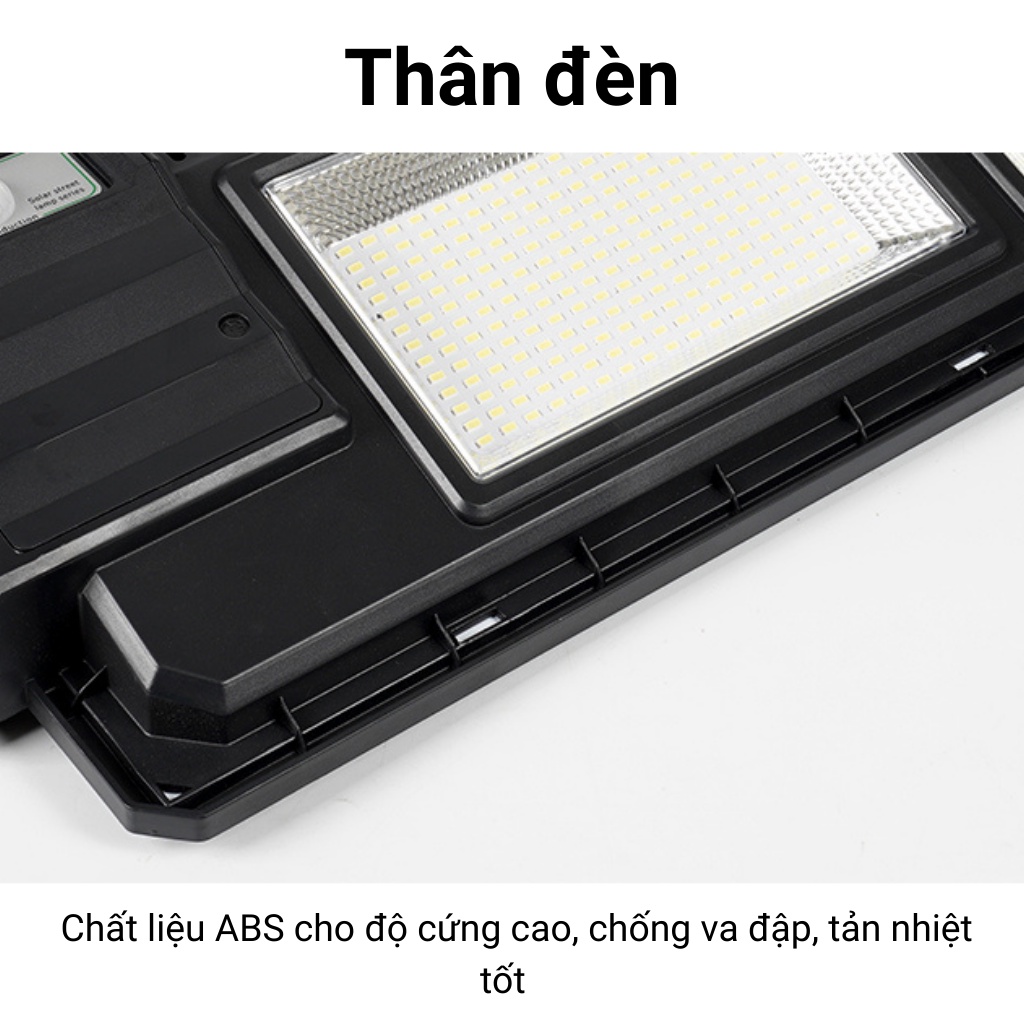 Đèn năng lượng mặt trời, đèn liền thể kép 600W mẫu mới tam giác,cảm biến thông minh,có điều khiển,BH 2 năm