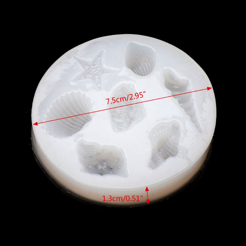 Khuôn silicon làm bánh/sô cô la hình vỏ sò/sao biển dễ thương