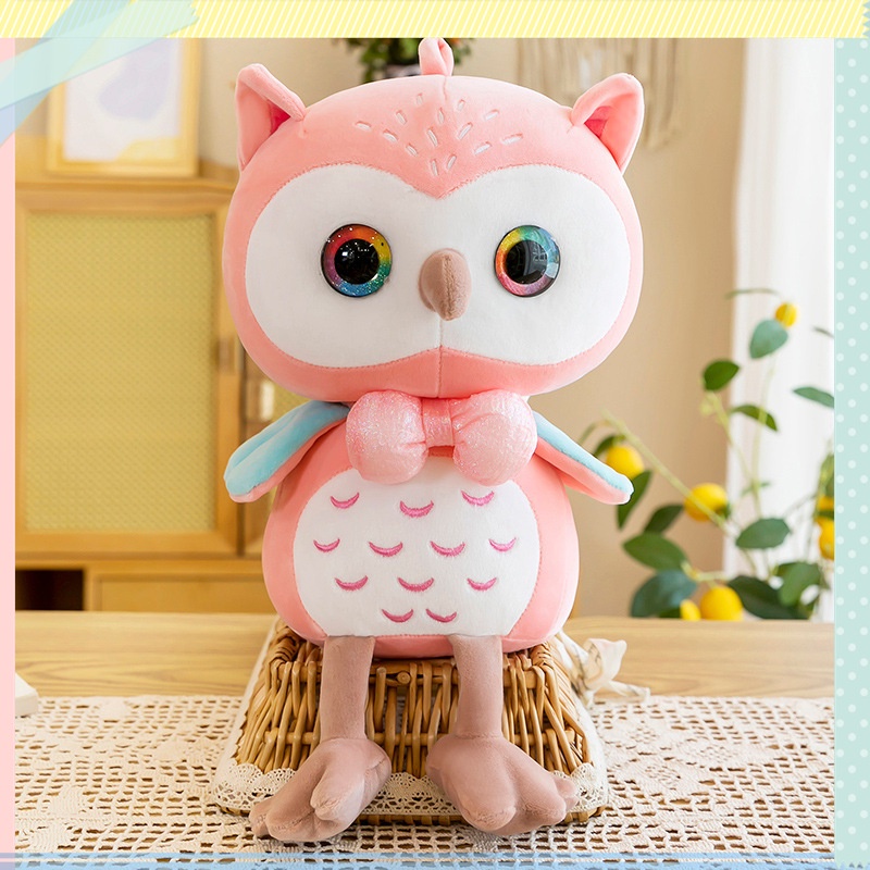 Đồ chơi nhồi bông Hình Chim Cú Hoạt Hình Dễ Thương 25cm