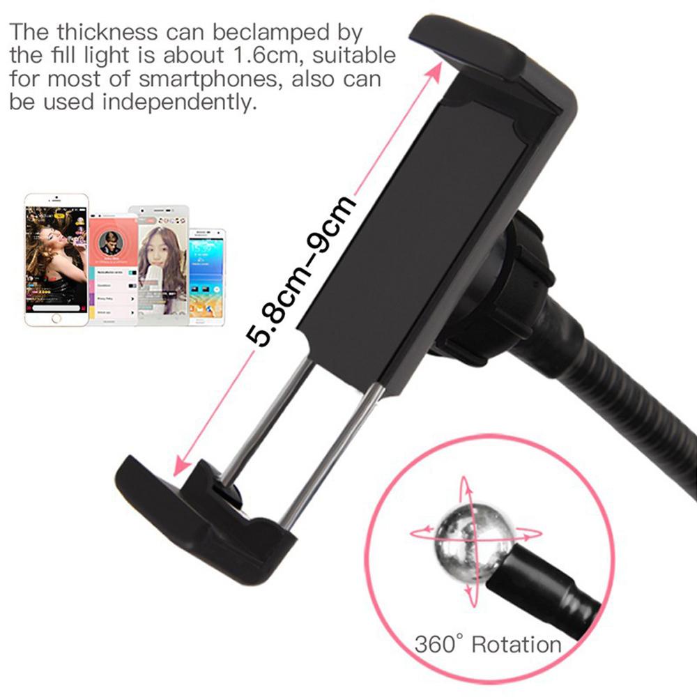 Vòng Đèn Led 12w 24 Bóng Kèm Giá Đỡ Điện Thoại Hỗ Trợ Chụp Ảnh Tự Sướng