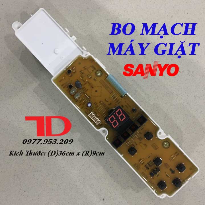 Bo mạch máy giặt SANYO 2 mãng D900AT 6 phím