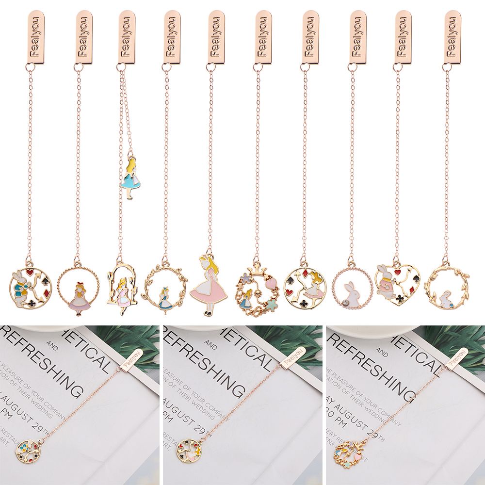 Phụ kiện đánh dấu trang sách kiểu dáng hoạt hình đa dạng bằng kim loại