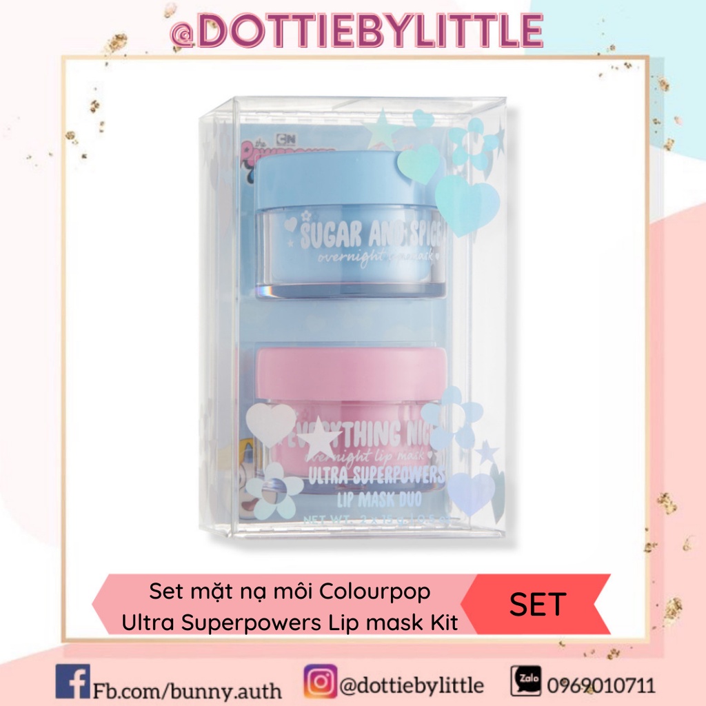[BILL US] Set mặt nạ ngủ môi Colourpop Ultra Superpowers Lip Mask