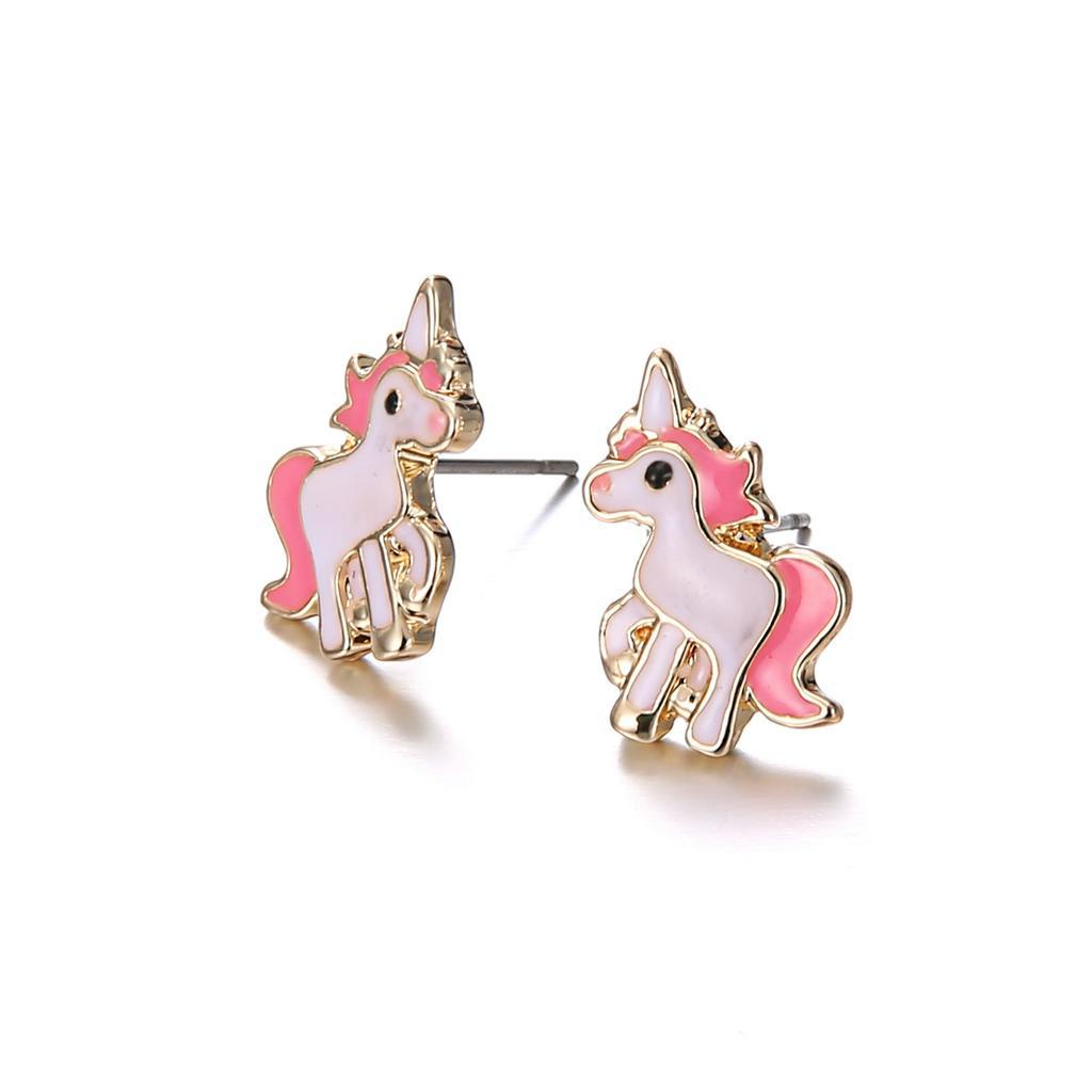 Set vòng cổ và khuyên tai Gmai phong cách kì lân xinh xắn cho nữ