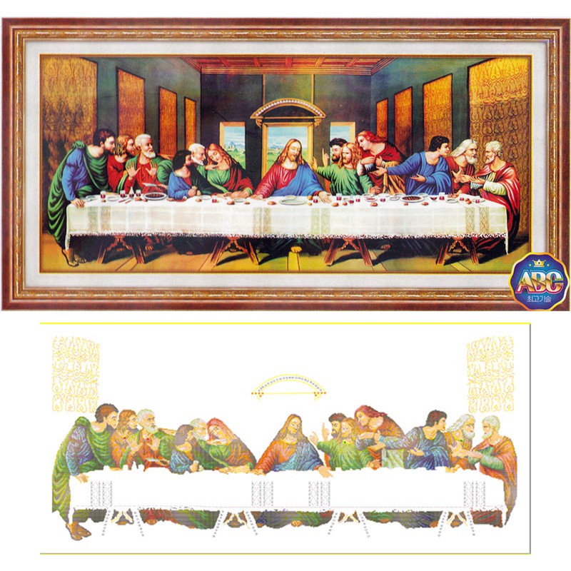 Tranh đính đá 12 ông tông đồ,tranh gắn đá chưa gắn.