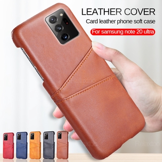SAMSUNG Ốp Lưng Da Thời Trang Có Ngăn Đựng Thẻ Cho Samsung Galaxy Note 20 Ultra Note 10 Plus Note 10 Lite A81 / M60S
