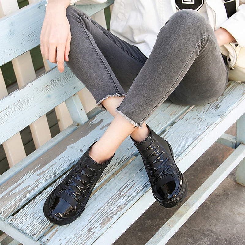 Giày nhựa đi mưa Qiaoyiluo chống trượt chống thấm nước thiết kế cao cấp thời trang dành cho nữ