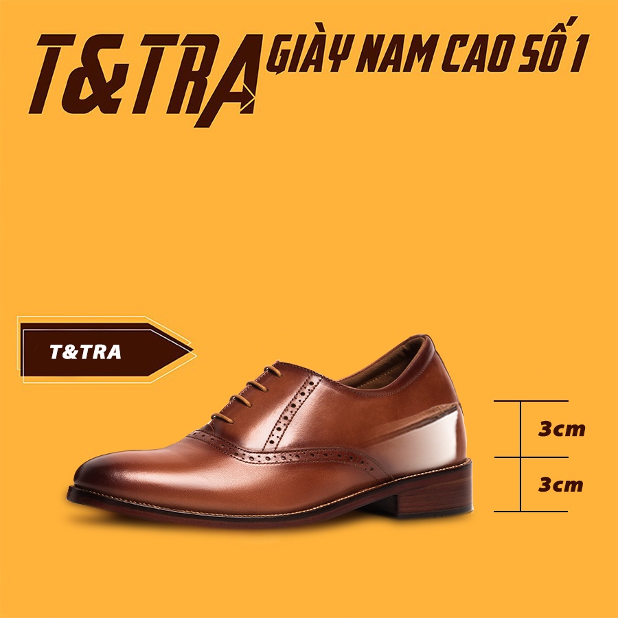 [ 6CM ] Giày Tăng Chiều Cao Nam T&amp;TRA S1025NĐD