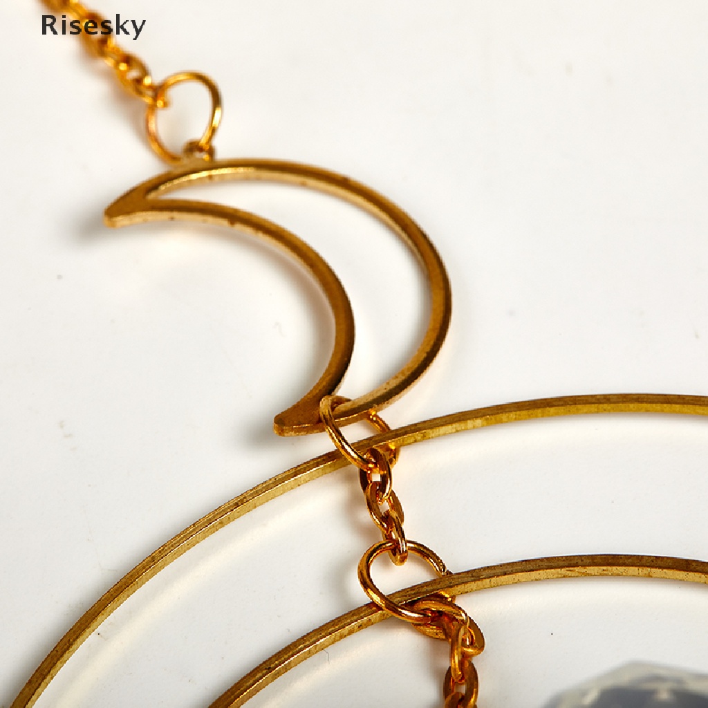 [Risesky] Mặt Trăng Và Vòng Nguyệt Quế Pha Lê Cầu Vồng Treo Lăng Kính