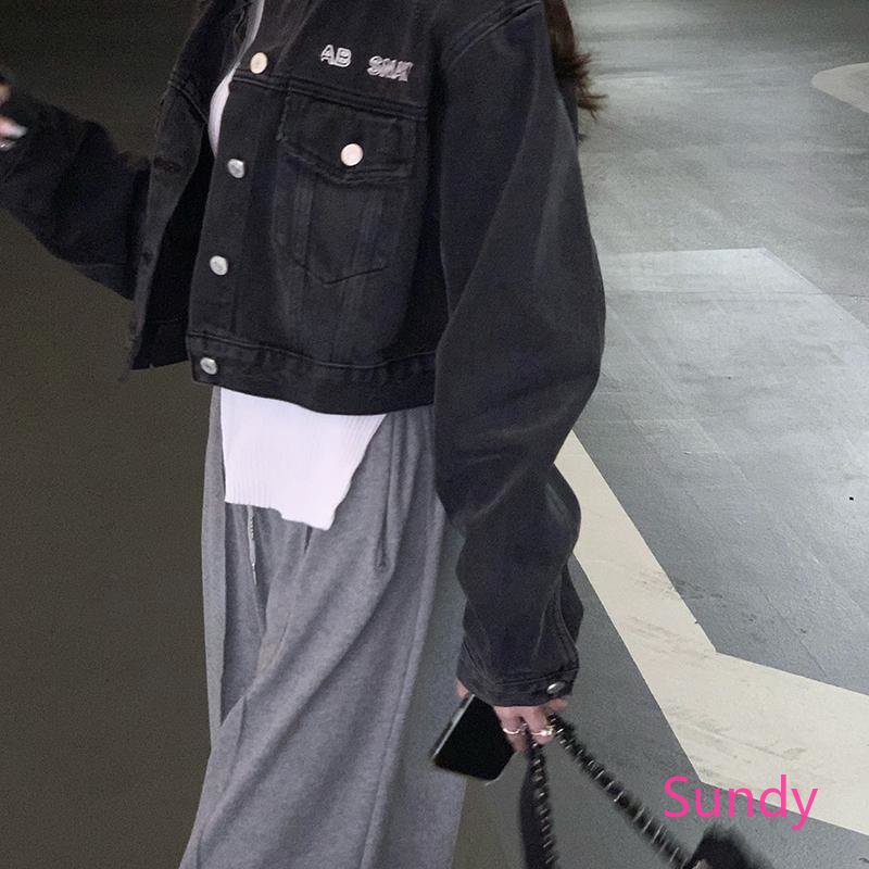 Áo Khoác Denim Tay Dài Thời Trang Dành Cho Nữ