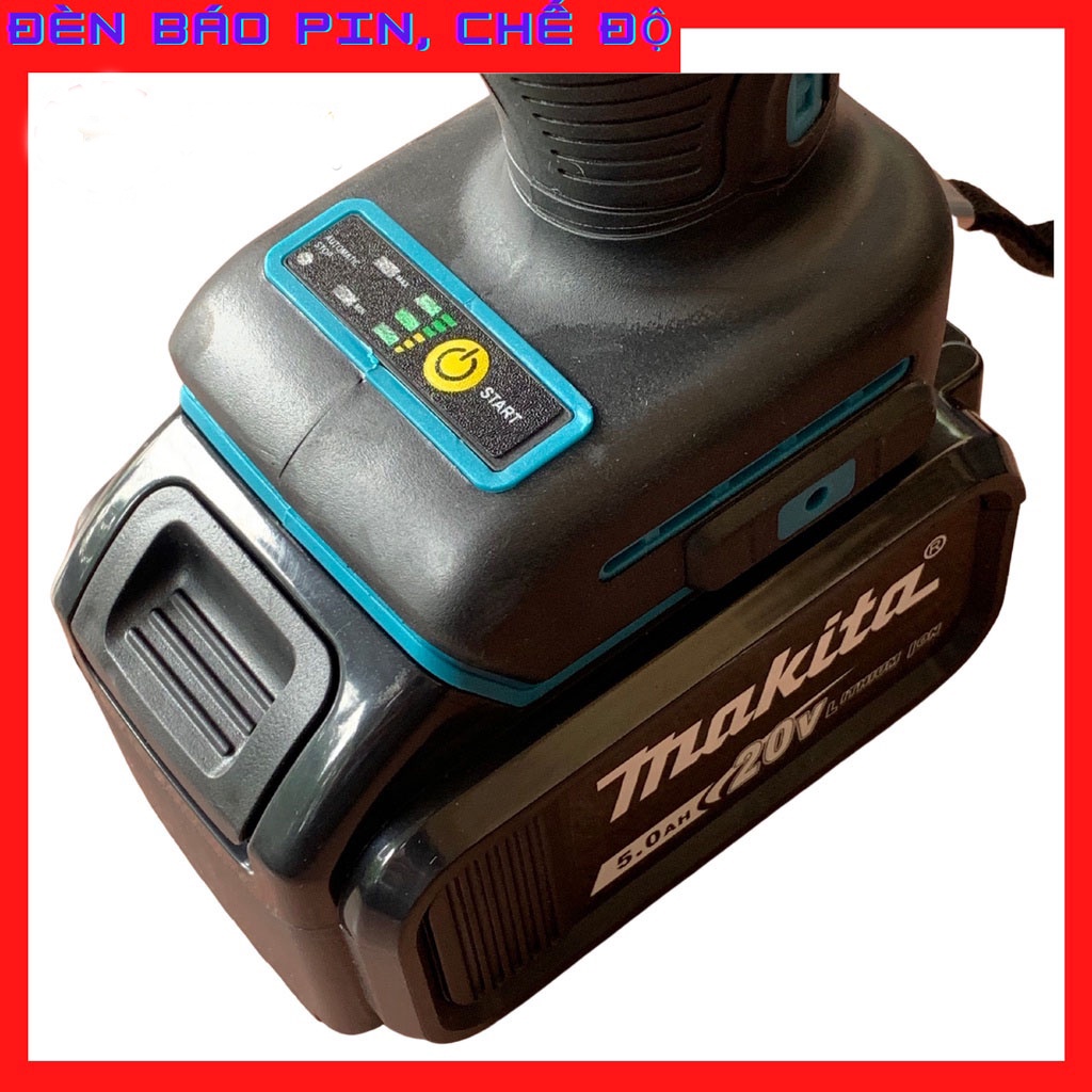 Máy Siết Bulong  Makita 20v- Siết Cao Cấp Không Chổi Than, 3 Đèn Led Trợ Sáng