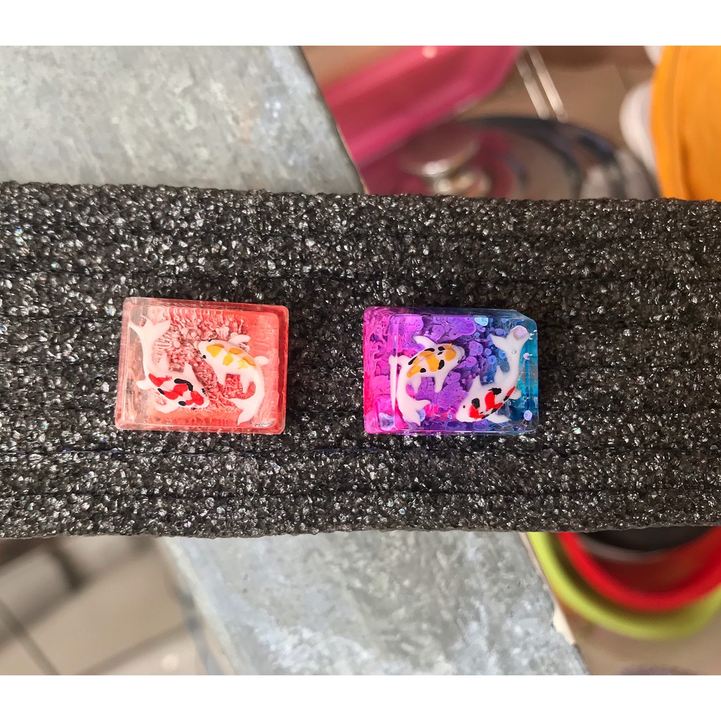 Nút bàn phím Keycap 1,25u nút Ctrl, Alt, Fn, Windows cá Koi trang trí bàn phím cơ gaming