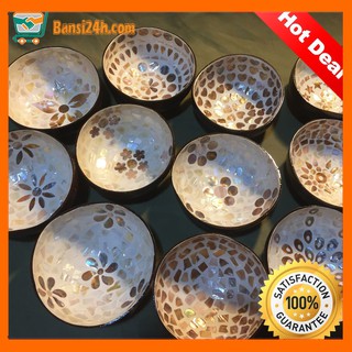 Bán sỉ Bát Dừa Sơn Mài Khảm Trai Cao Cấp, Gáo Dừa Thủ Công Mỹ Nghệ Làm Nail Ngâm Tay