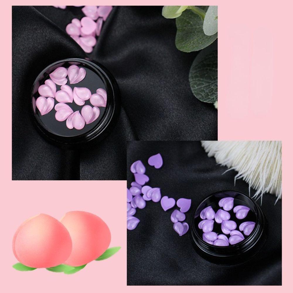 OCEANMAP Phụ Kiện Trang Trí Móng Tay Hình Trái Tim Màu Sắc Ngọt Ngào Phong Cách Hàn Quốc