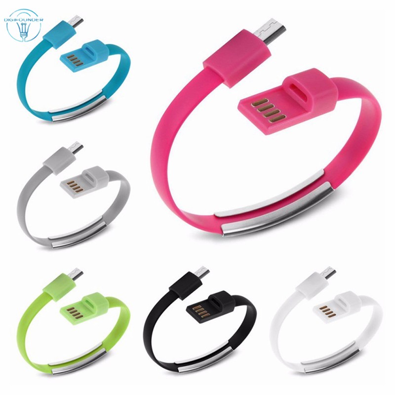 Dây cáp sạc Micro USB truyền dữ liệu dạng vòng đeo tay cho Android iPhone