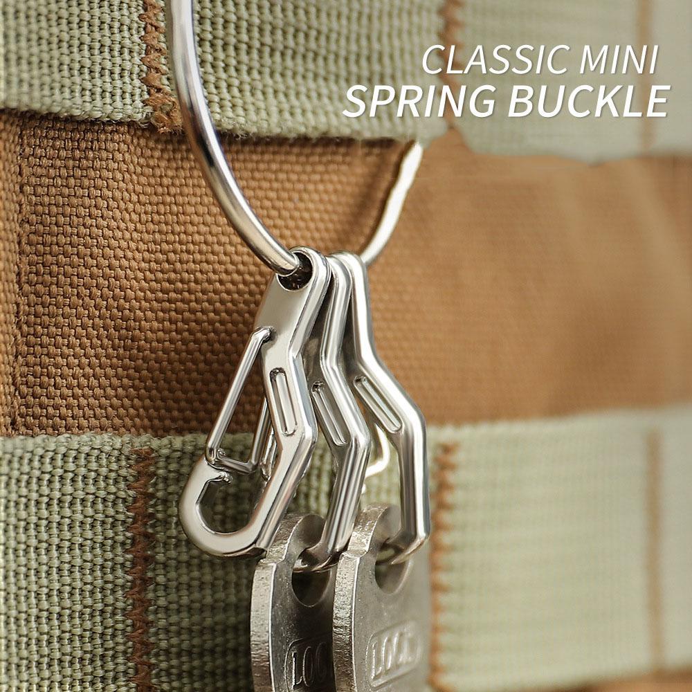 Móc Khóa Carabiner Bằng Hợp Kim Kẽm Hình Chữ D Nhỏ Gọn Cho Leo Núi