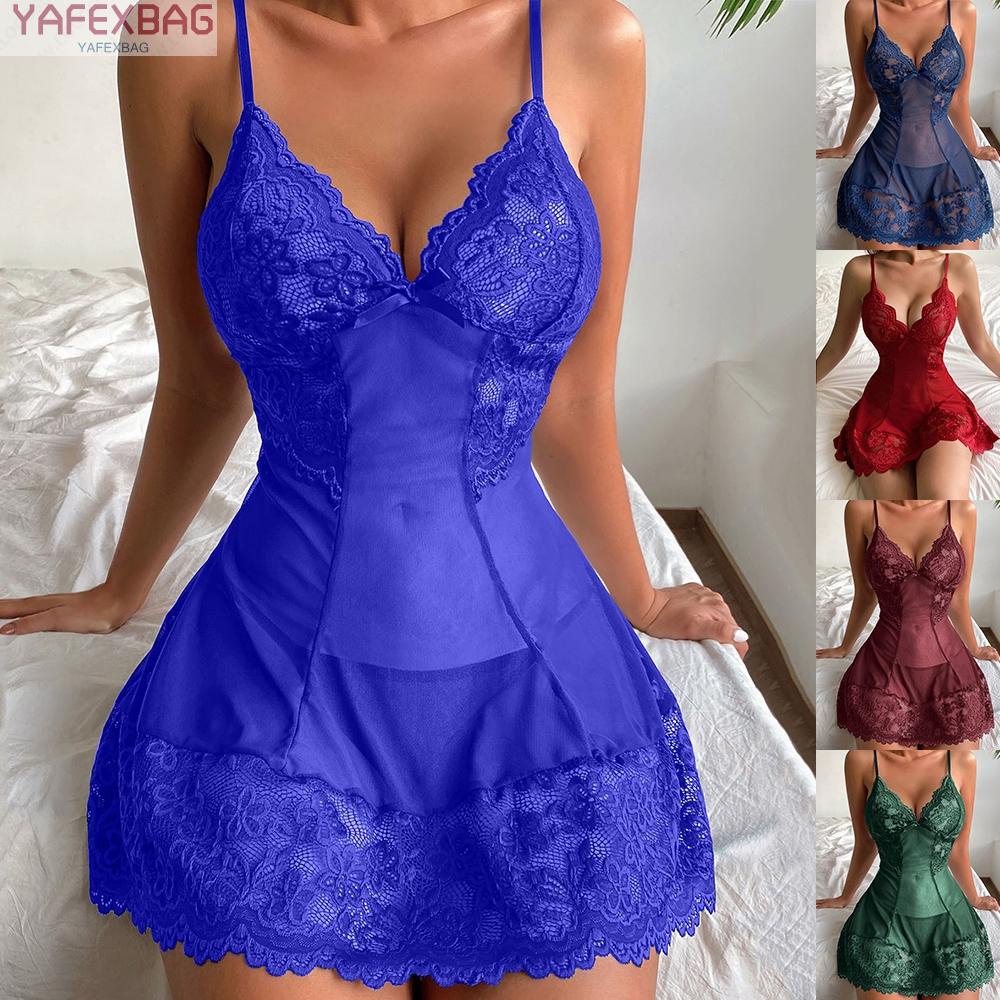 Women Nightdress 5 Colours G-string Underwear Sexy Lingerie Sleepwear Set