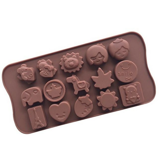 Khuôm socola silicon 15 hình Smile