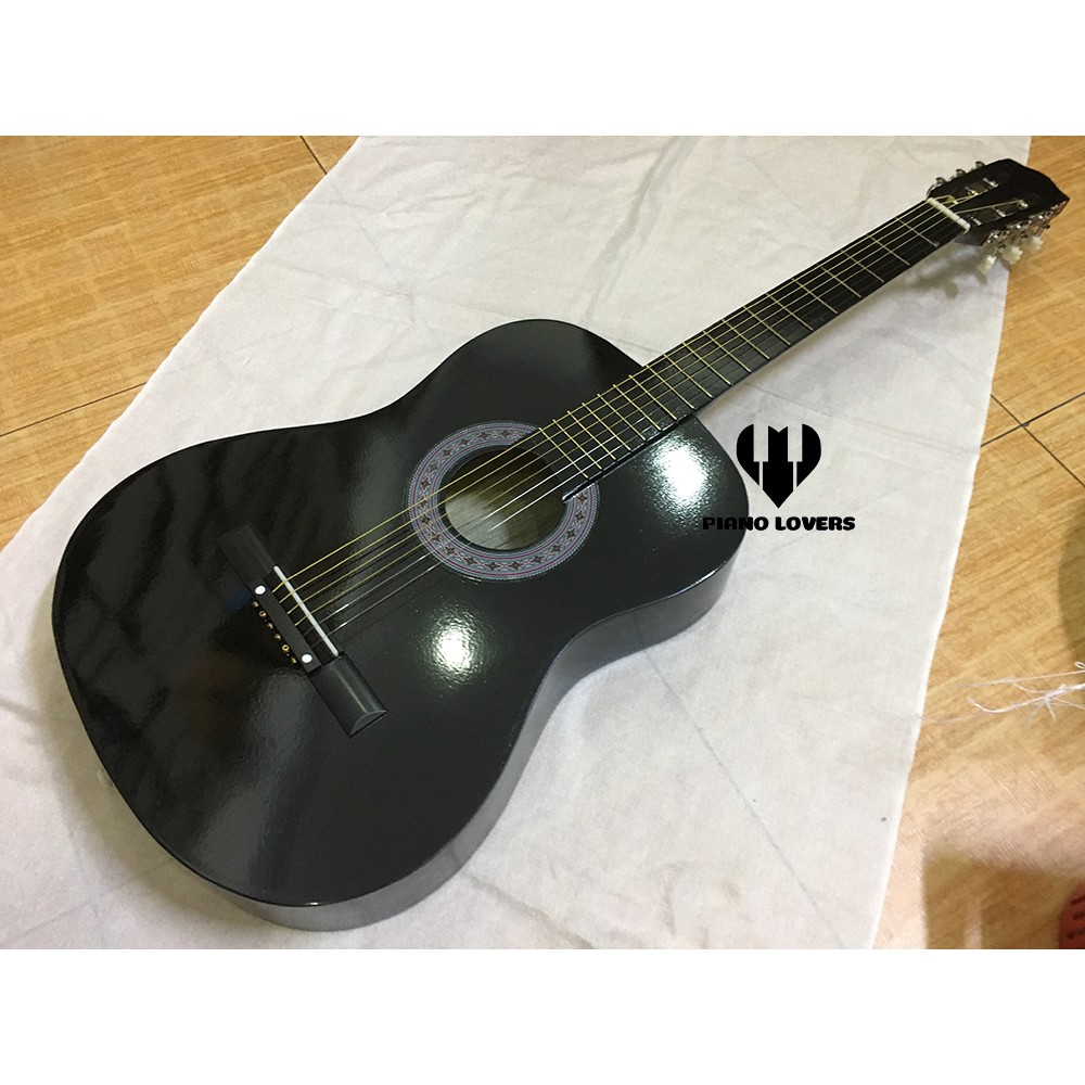 Đàn Guitar acoustic màu đen dáng D - HÀNG CÓ SẴN