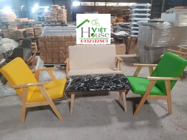 Sofa gỗ giá rẻ VH04 Freeship nội thành HCM