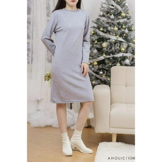Đầm len suông 3 màu form basic thu đông V2483