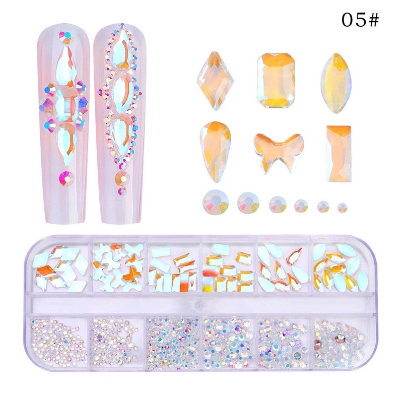 Đá Khối Mix 2 Loại Khay Dài Siêu Sáng Đẹp HOT