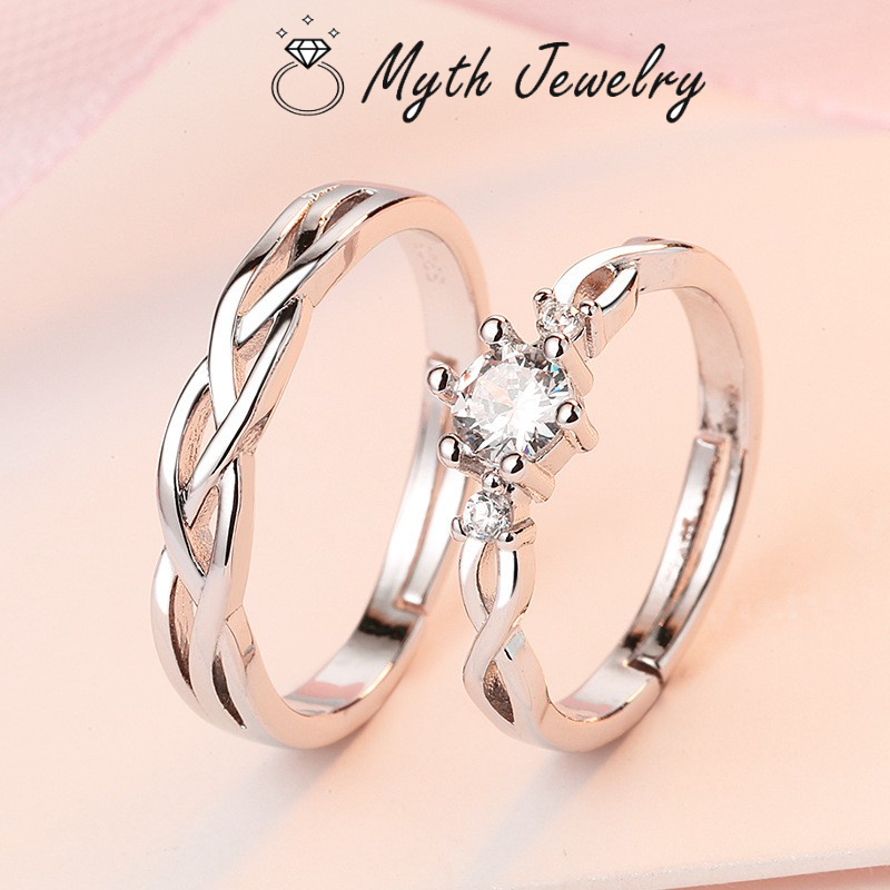 Nhẫn đôi cặp nam nữ đẹp cao cấp bạn thân giá rẻ tình yêu NB14