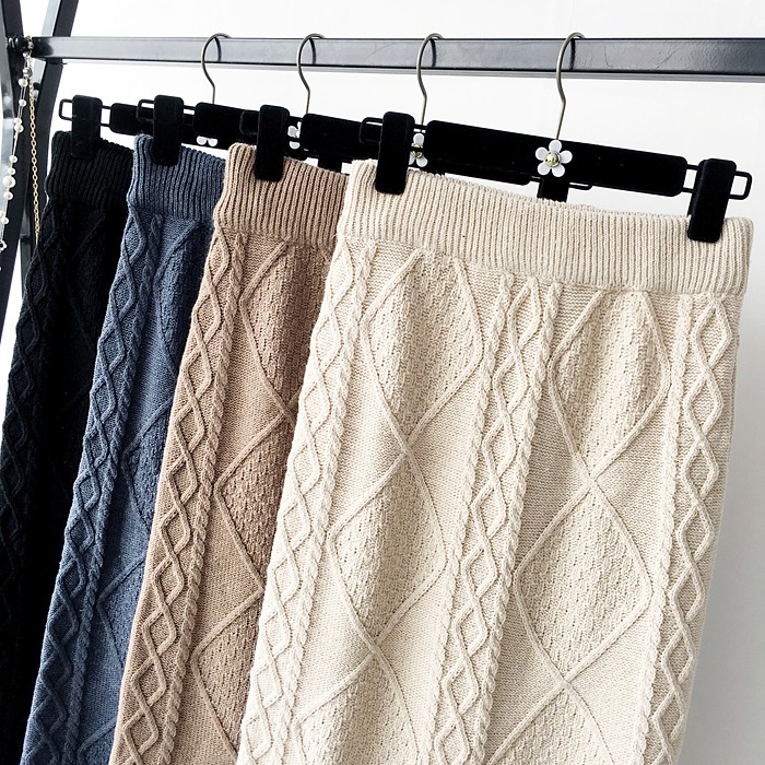 CHÂN VÁY LEN DÀY DỆT HÌNH THOI | BigBuy360 - bigbuy360.vn