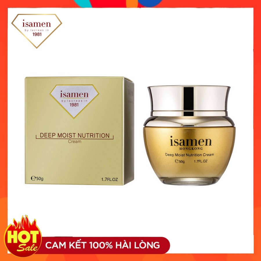 [TẶNG MẶT NẠ] Kem dưỡng ẩm  cao cấp ISAMEN siêu cấp ẩm, trắng da, làm căng bóng dành cho da khô
