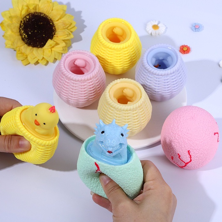 GUDETAMA SQUIShY GÀ CON trốn trong bị gạo cực đáng yêu mochi slime