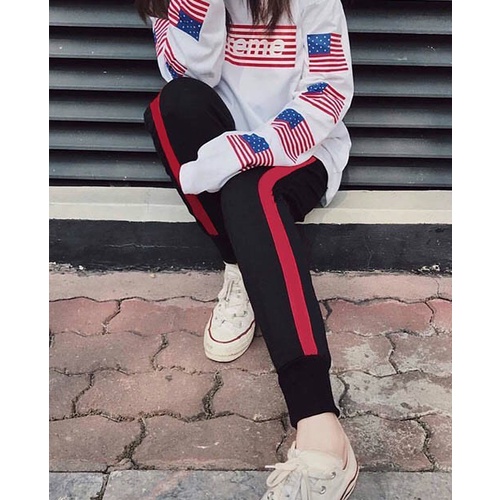 Quần Jogger Thể Thao Unisex SIMPLE Vải Thun Phong Cách Ulzzang