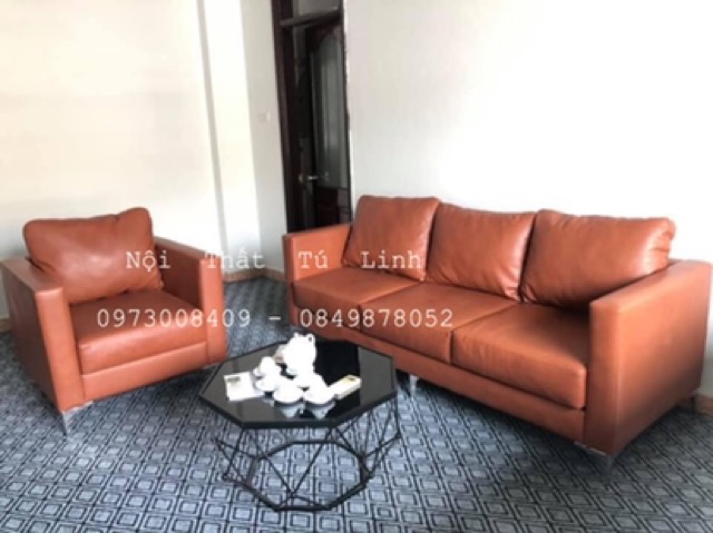 Sofa da tay dẹt văng 2m+ ghế đơn