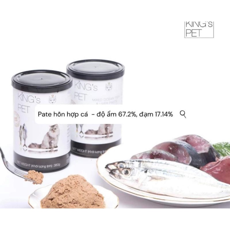 Pate King Pet cho Chó Mèo- 4 vị (Cá hồi, HH cá, đùi gà, nước dùng giò heo) - Miu Đen PetShop
