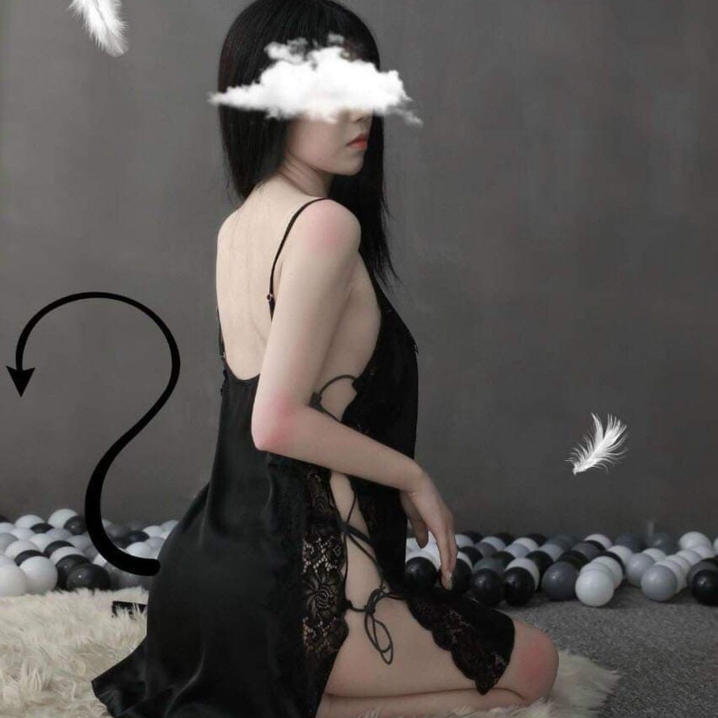 Váy ngủ sexy 2 ĐAN DÂY hông cực xinh    Đồ ngủ sexy chất liệu Satin mềm mịn &lt;60kg