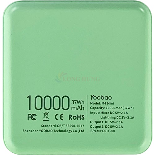 Sạc dự phòng Yoobao Power Bank 10000mAh M4 Mini - Hàng chính hãng