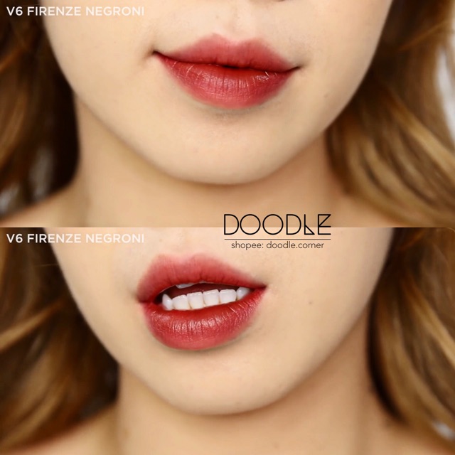 [NEW] Son kem lì Merzy The First Velvet Lip Tint Limited Edition V6 Firenze Negroni phiên bản vỏ đỏ 2019 (Có Sẵn) | Thế Giới Skin Care