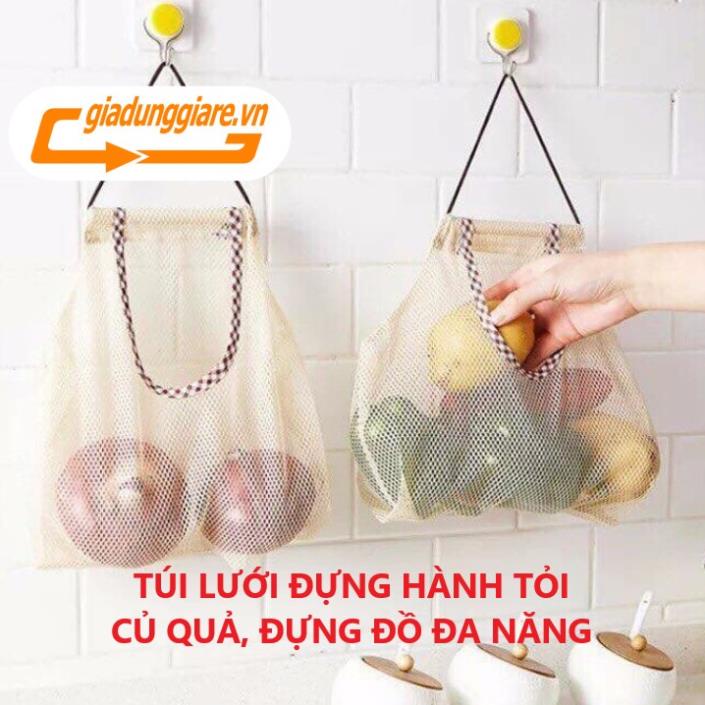 Túi đựng hành tỏi củ quả giỏ có quai treo đựng đồ đa năng - giadunggiare.vn
