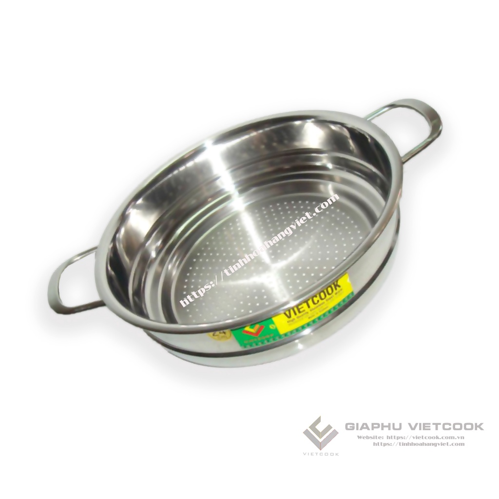 Ngăn xửng hấp inox SUS430 Việt Nam chất lượng cao chính hãng VietCook size 24cm, 26cm, 28cm, 30cm, 32cm