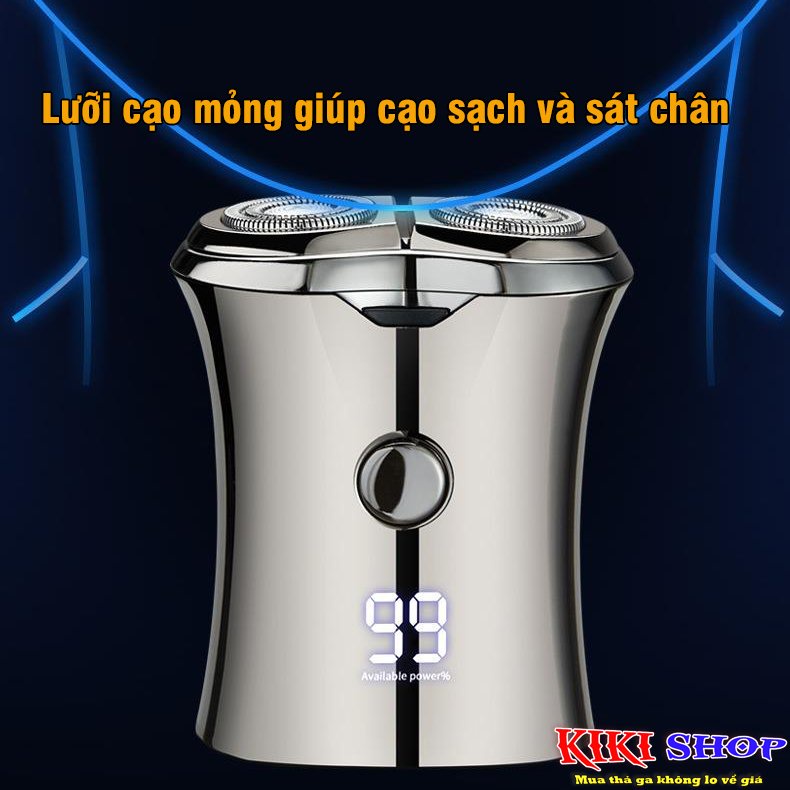 Máy cạo râu mini Rayco, cạo râu cạo sát, êm, sạc pin nhanh và chống nước, Kiki shop