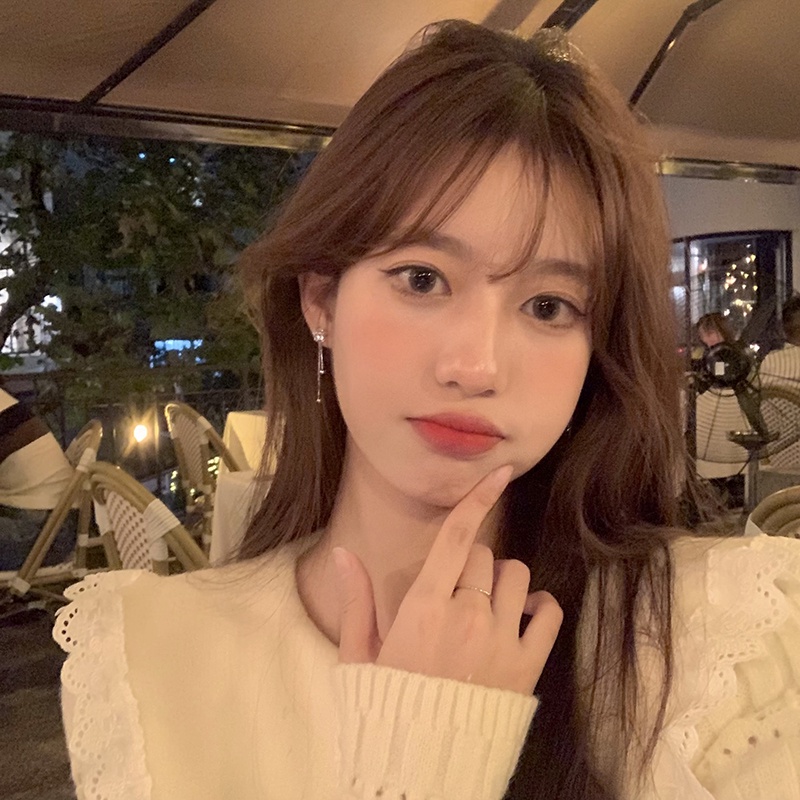 Bông Tai Mạ Bạc 925 Hình Hoa Tua Rua Đính Đá zircon Phong Cách Vintage Cho Nữ